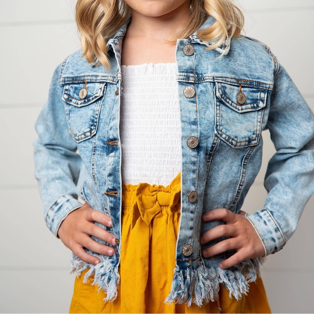 Chic Light Blue Denim Jacket for Kids